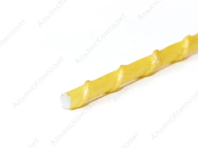 Арматура из стекловолокна со спиралеобразным ребром 4 мм